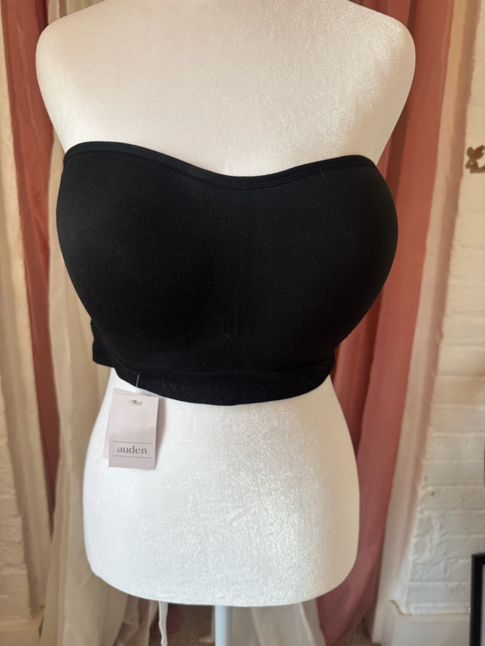 Auden Black Seamless Strapless Bandeau